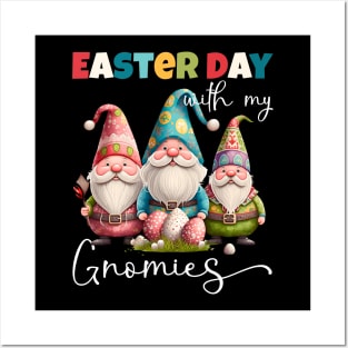 Easter Day With My Gnomies Funny Gnomes Easter Egg Hunting Posters and Art